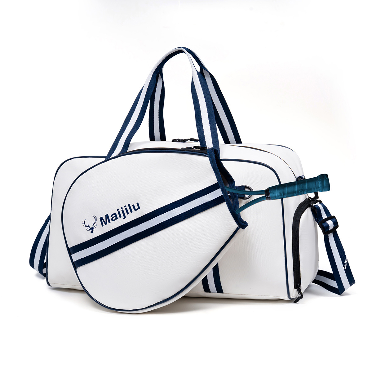 Backpack Racket Bag - テニススポーツバッグ、取り外し可能なシングルショルダーバドミントンラケットバッグ、斜め掛けバックパック、女性用アウトドアフィットネスバッグ