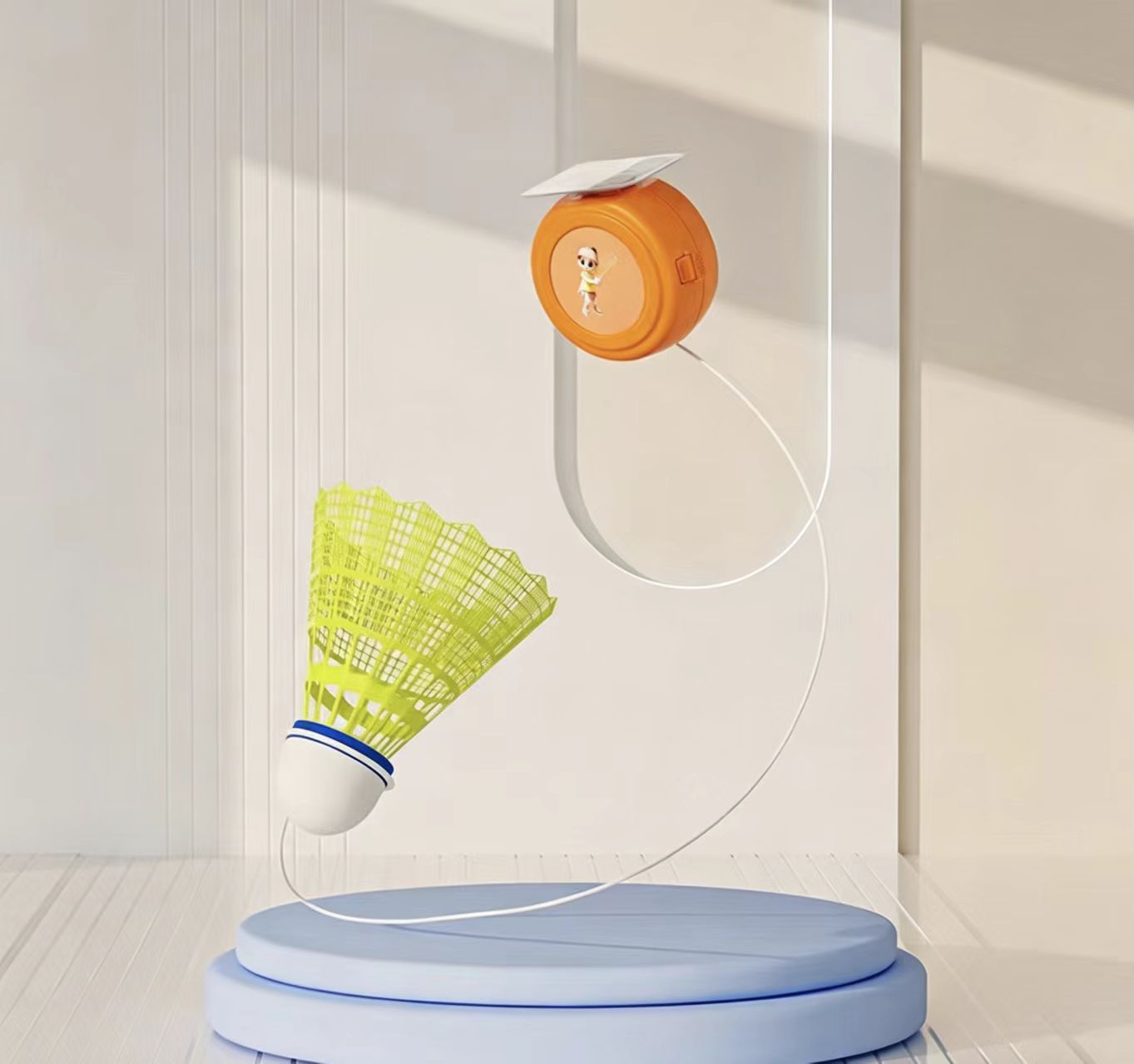 Badminton Rank - 自動バドミントントレーナー ソロ練習用リバウンダー 伸縮式 調整可能な速度設定 全レベル対応 自宅・オフィス用