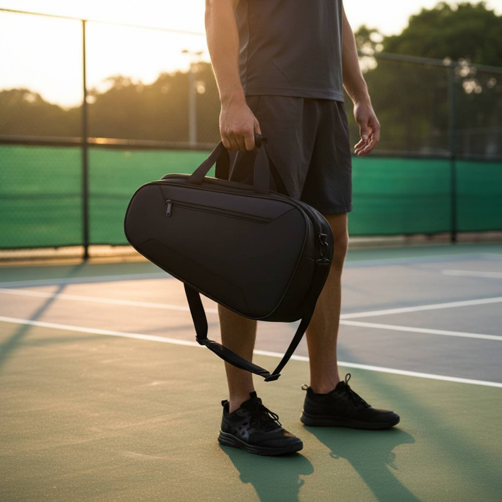 Backpack Racket Bag - ピックルボールパドルバッグ 複数の持ち運びスタイル ピックルボールバッグ バドミントンラケットバックパック マルチポケット収納 軽量
