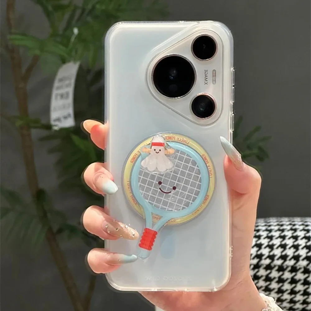 Badminton Rank - かわいい折りたたみ式360度回転卓球バドミントン風スマホスタンド（MagSafe対応、iPhone 16/15/14/13/12デスクトップU対応）
