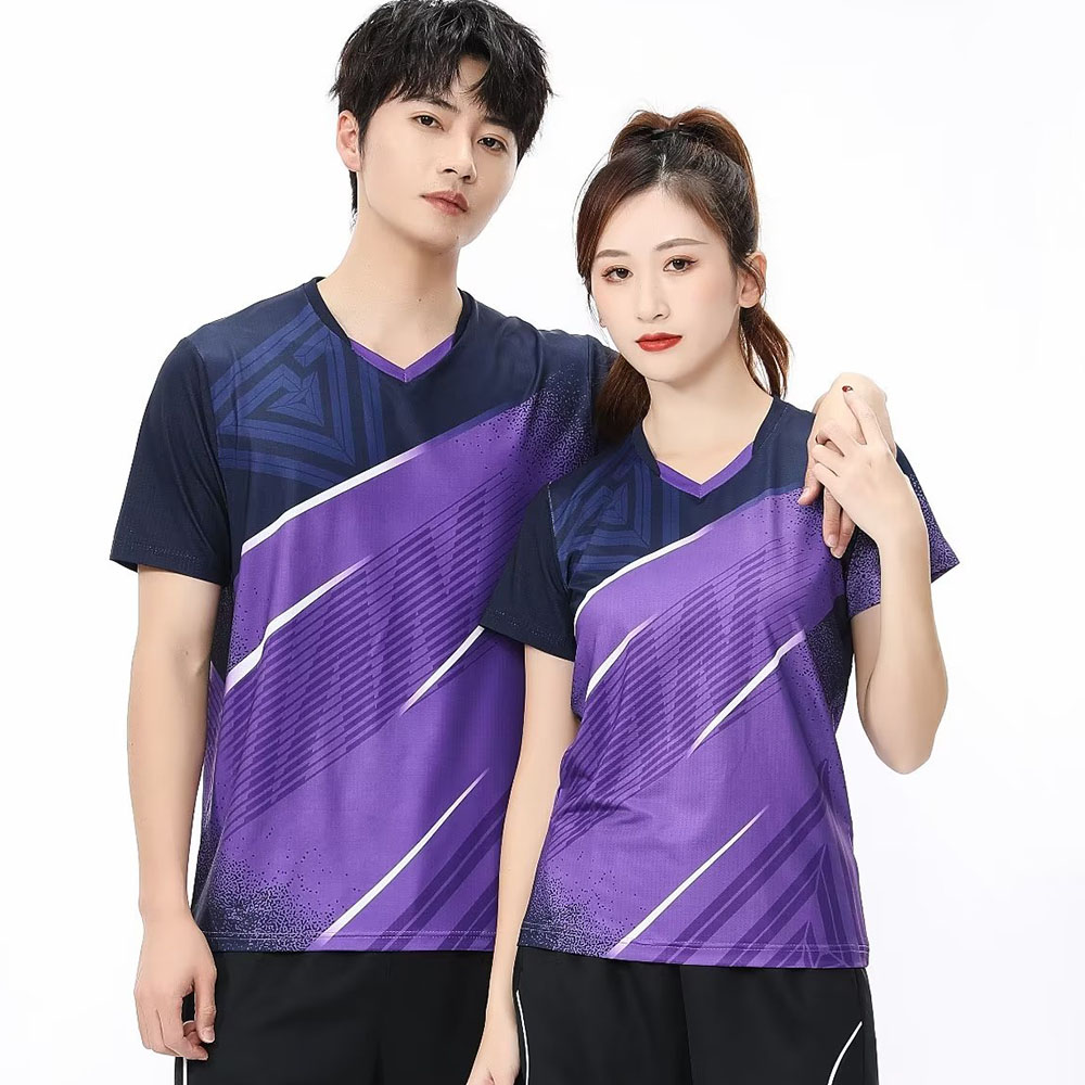 Badminton Rank - 男性と女性のためのテニスTシャツ,半袖スポーツトップ,速乾性,カップル,家族,夏,バドミントン,2023