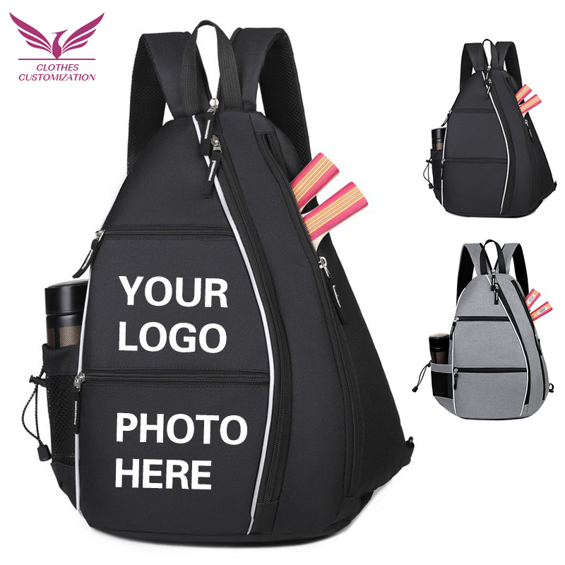 Badminton Logo - メンズスポーツ用カスタムラケットバックパック、アウトドアスポーツバッグ、DIYロゴ、マルチポケット、テニス、ラケットボール、バドミントン