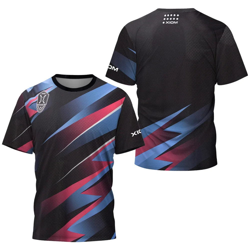 Badminton Rank - メンズ卓球・バドミントン用半袖シャツ、夏向けトレンドスタイル、速乾性素材、日常の卓球ウェアに最適
