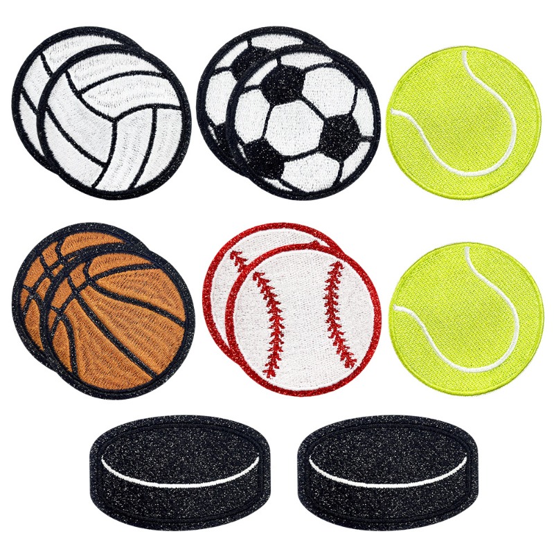 Badminton Logo - グリッタースポーツ野球サッカーテニスアイロン接着縫製刺繍バッジパッチ DIY Tシャツ帽子バックパック衣類アップリケステッカー