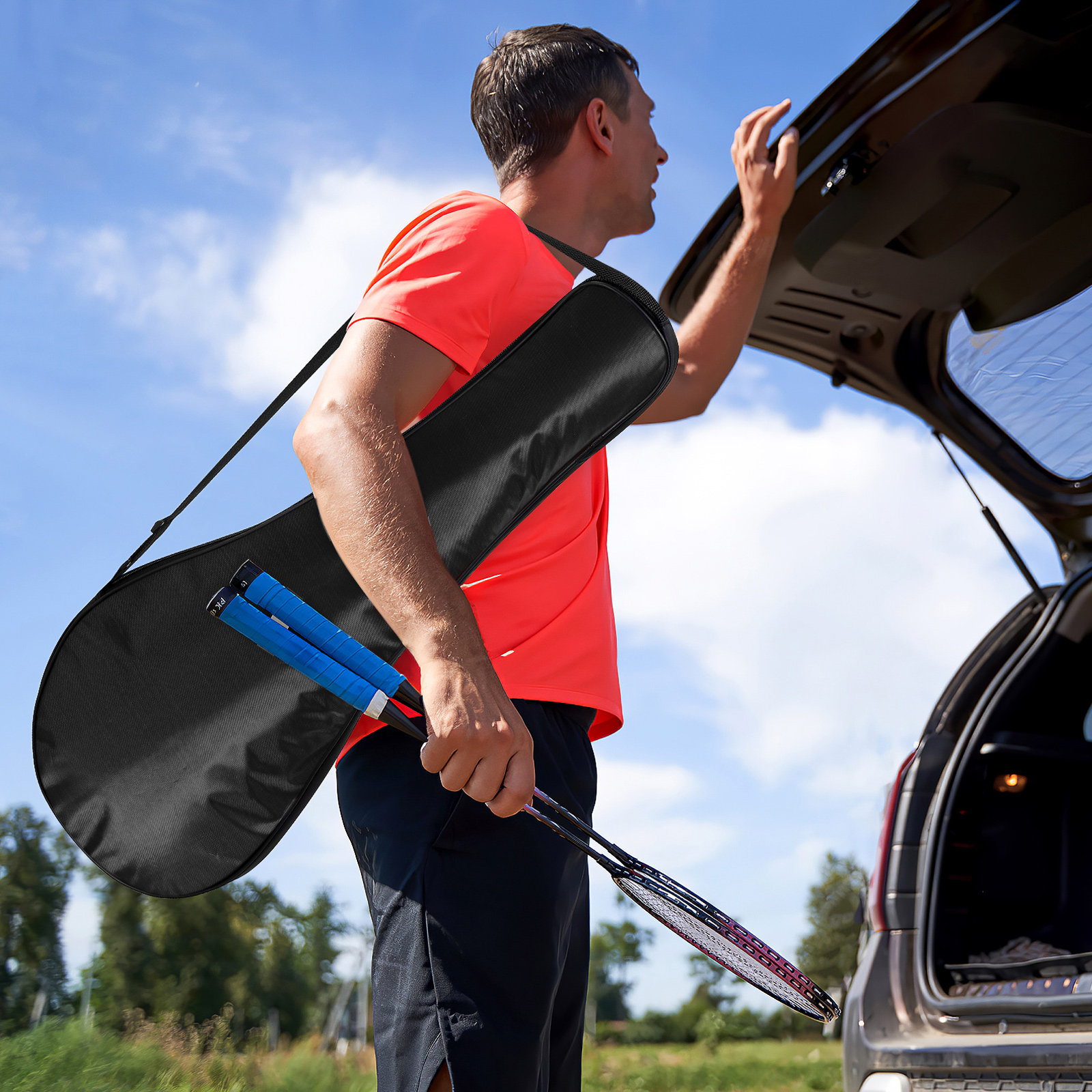 屋外用バドミントンバッグ スポーツラケットバッグ 小型ラケッ - Backpack Racket Bag のレビューと価格