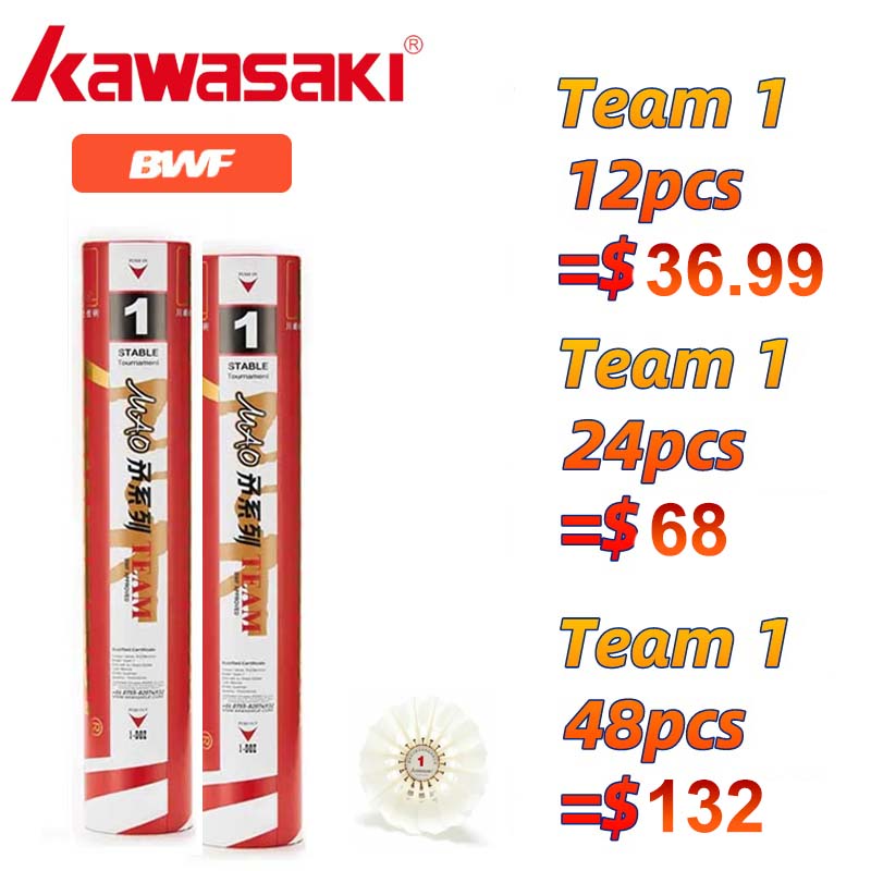 Kawasaki チーム 1 バドミントン シャトル プロ  - Badminton Rank のレビューと価格