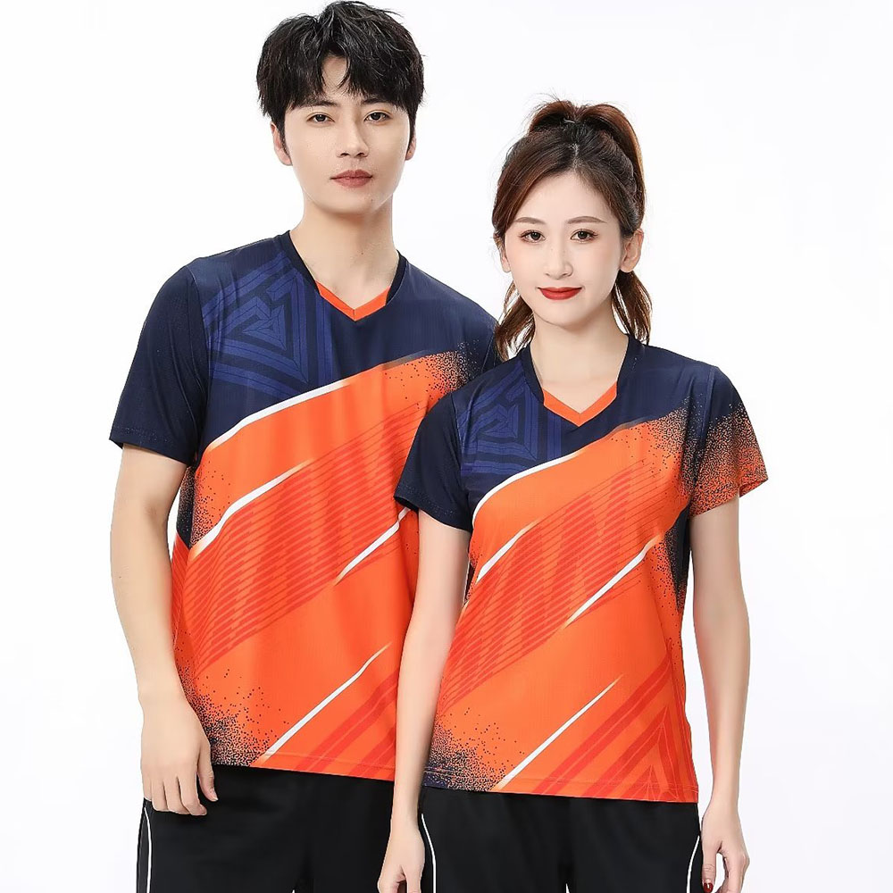男性と女性のためのテニスTシャツ,半袖スポーツトップ,速乾性 - Badminton Rank のレビューと価格