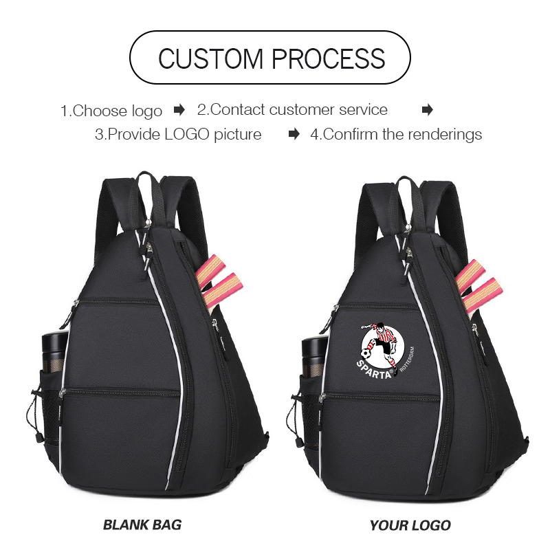 メンズスポーツ用カスタムラケットバックパック、アウトドアスポ - Badminton Logo のレビューと価格