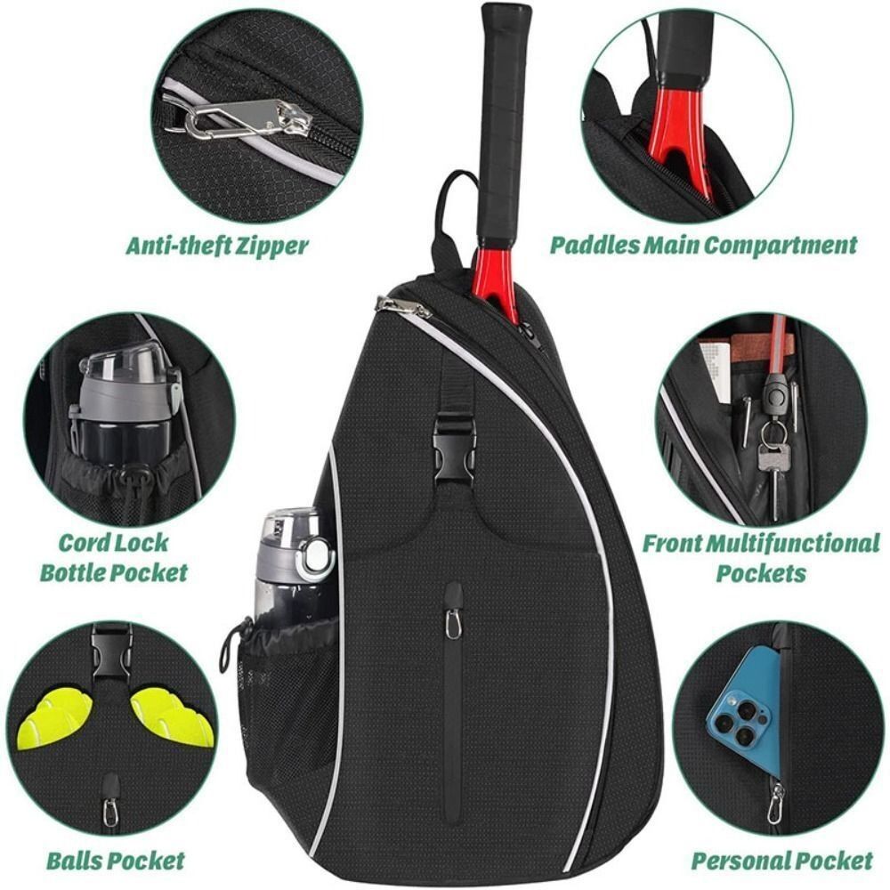 ジッパー開閉式ピックルボールラケットバックパック 大容量 頑 - Backpack Racket Bag のレビューと価格